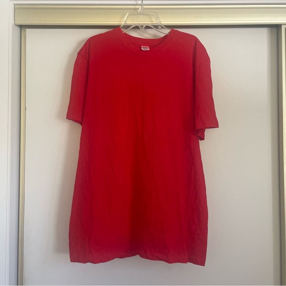 Red Cotton Staff T-Shirt